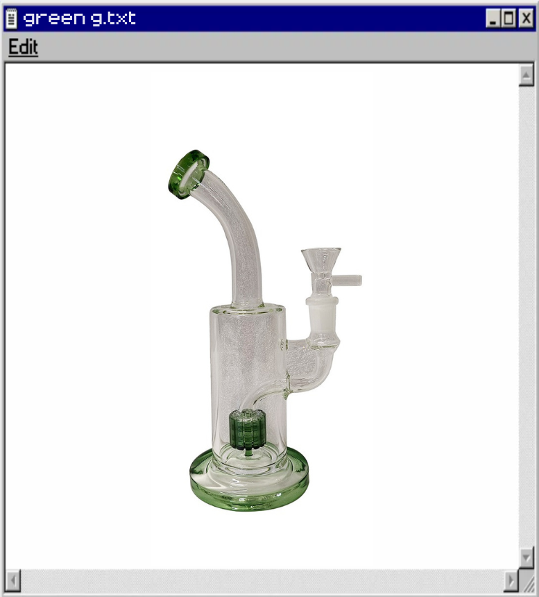 green bong - percolator - stem - cone